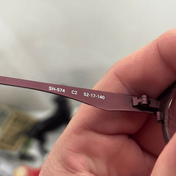 Scott Harris‎ Europa Eyeglasses Frame Only SH-574 52-17-140 Burgundy Blue Gray main image 7